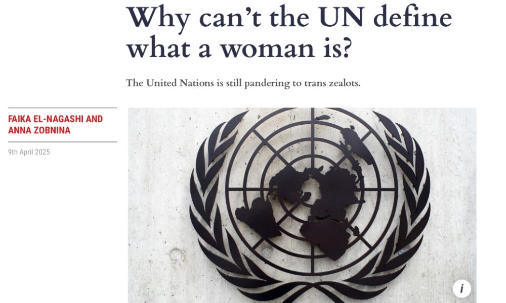 Article [spiked]: Why can’t the UN define what a woman is?