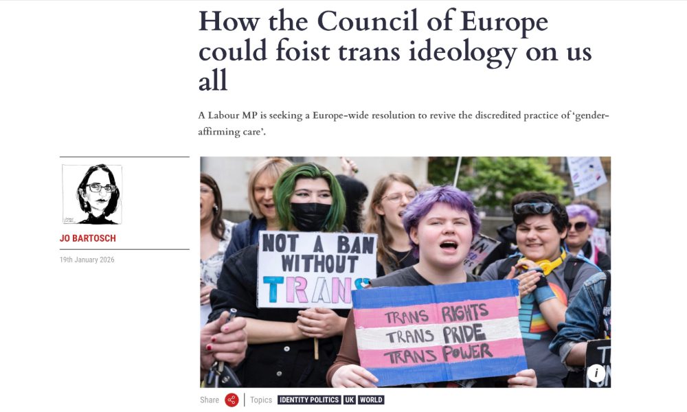 Spiked: How the Council of Europe could foist trans ideology on us all