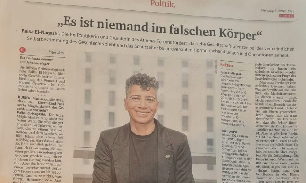 Kurier [German]: Noone is in the wrong body.