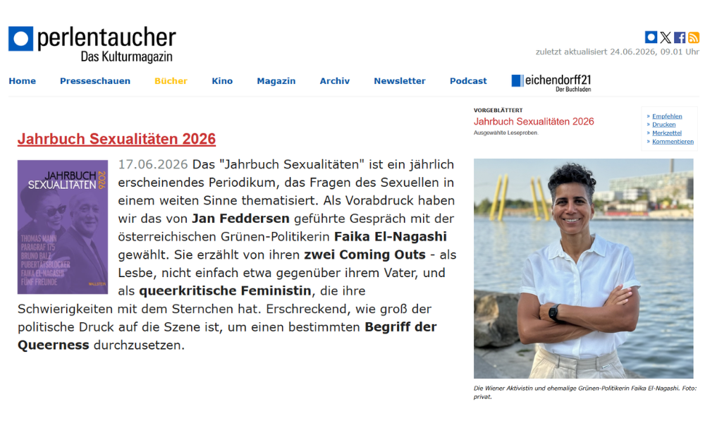 Jahrbuch Sexualitäten 2026 [German]: Interview with Faika El-Nagashi