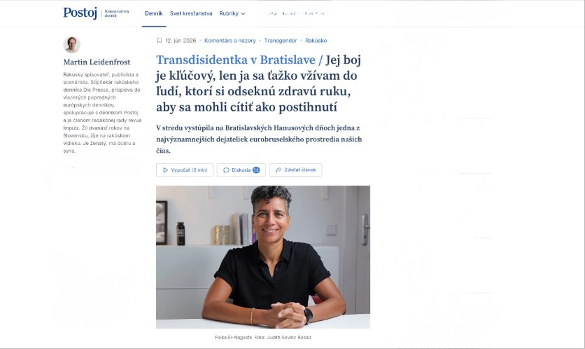 Postoj [Slovak]: Trans dissident in Bratislava